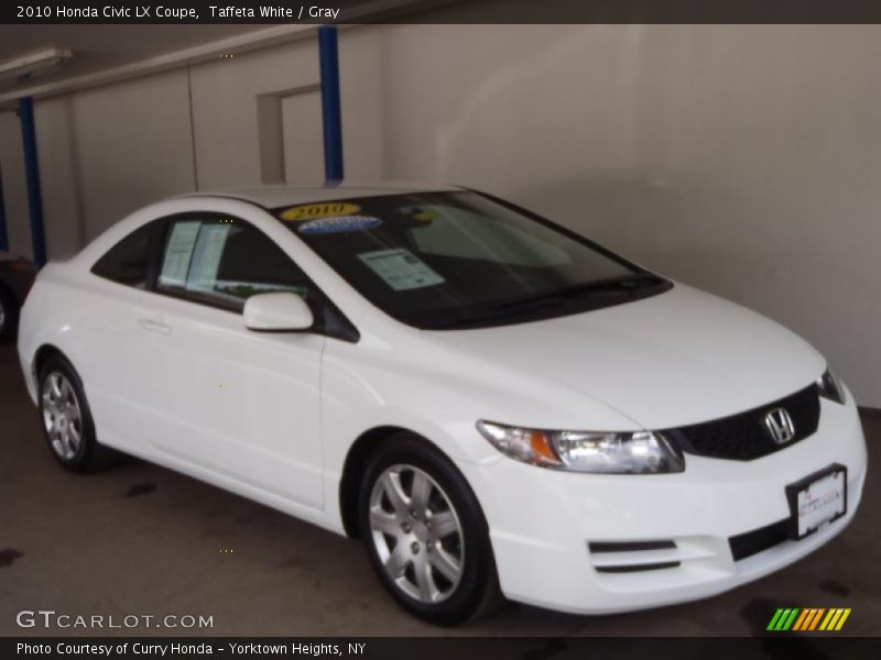 Taffeta White / Gray 2010 Honda Civic LX Coupe