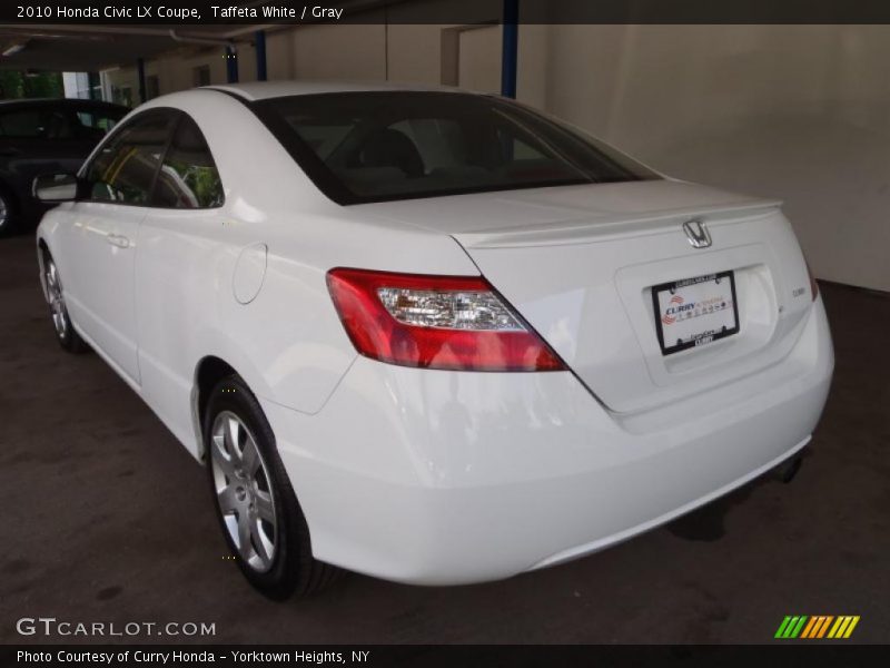 Taffeta White / Gray 2010 Honda Civic LX Coupe