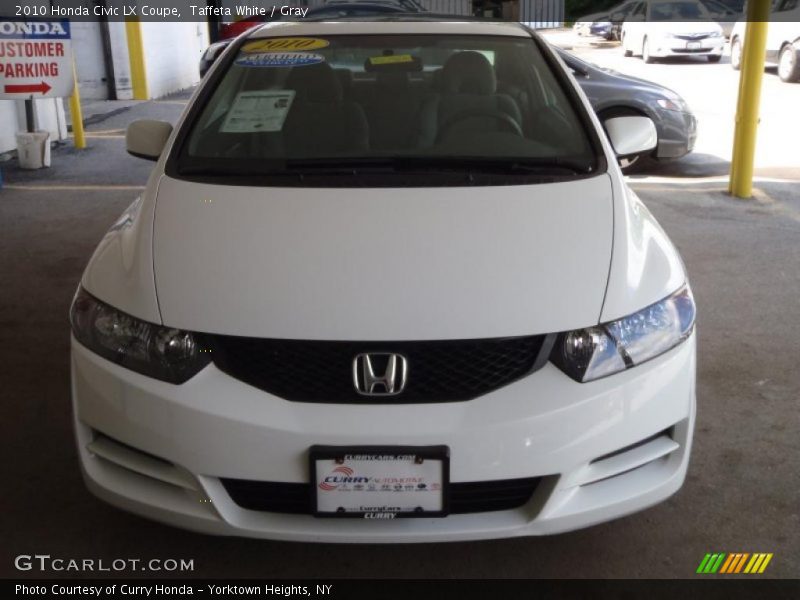 Taffeta White / Gray 2010 Honda Civic LX Coupe