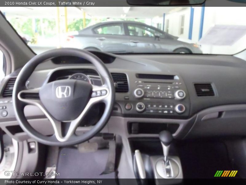 Taffeta White / Gray 2010 Honda Civic LX Coupe