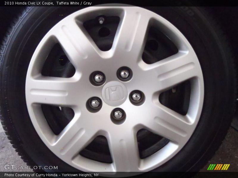 Taffeta White / Gray 2010 Honda Civic LX Coupe