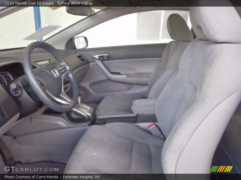 Taffeta White / Gray 2010 Honda Civic LX Coupe
