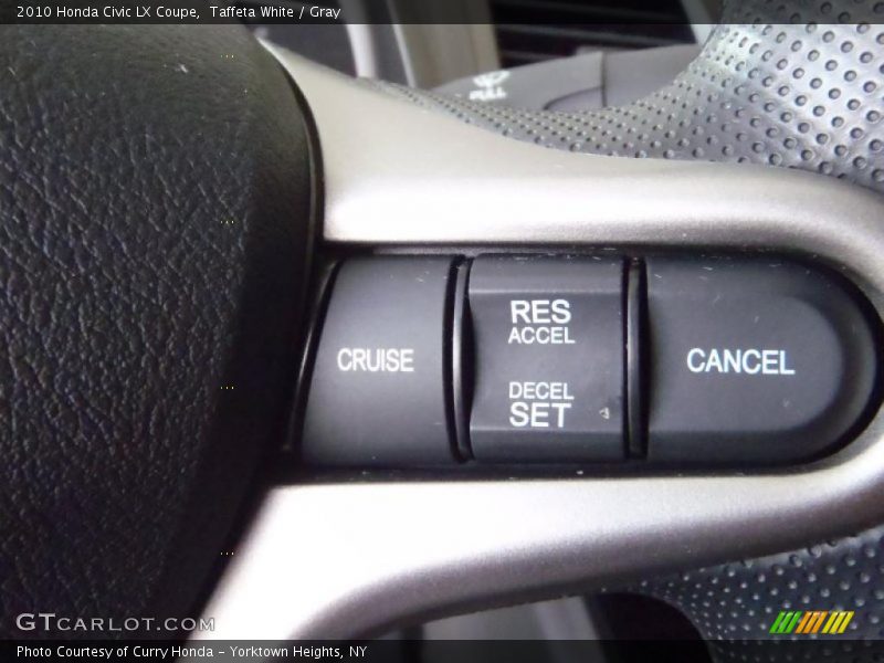 Taffeta White / Gray 2010 Honda Civic LX Coupe