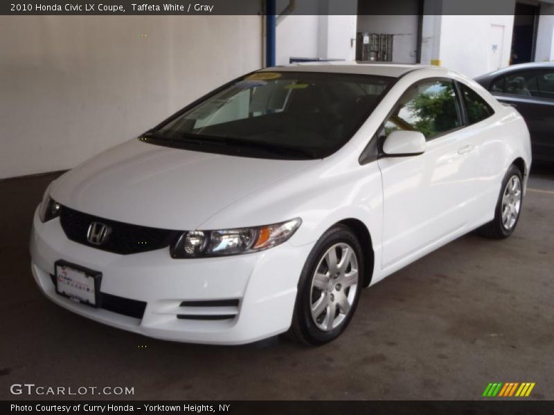 Taffeta White / Gray 2010 Honda Civic LX Coupe
