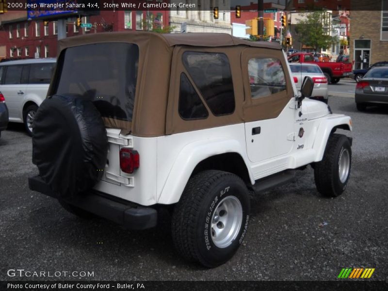 Stone White / Camel/Dark Green 2000 Jeep Wrangler Sahara 4x4