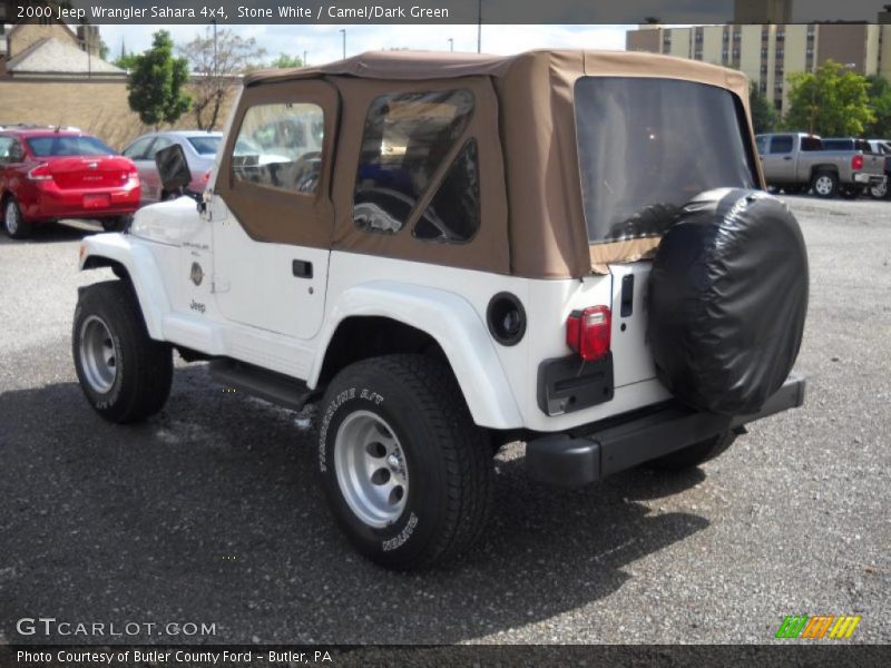 Stone White / Camel/Dark Green 2000 Jeep Wrangler Sahara 4x4