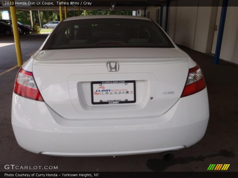 Taffeta White / Gray 2010 Honda Civic LX Coupe