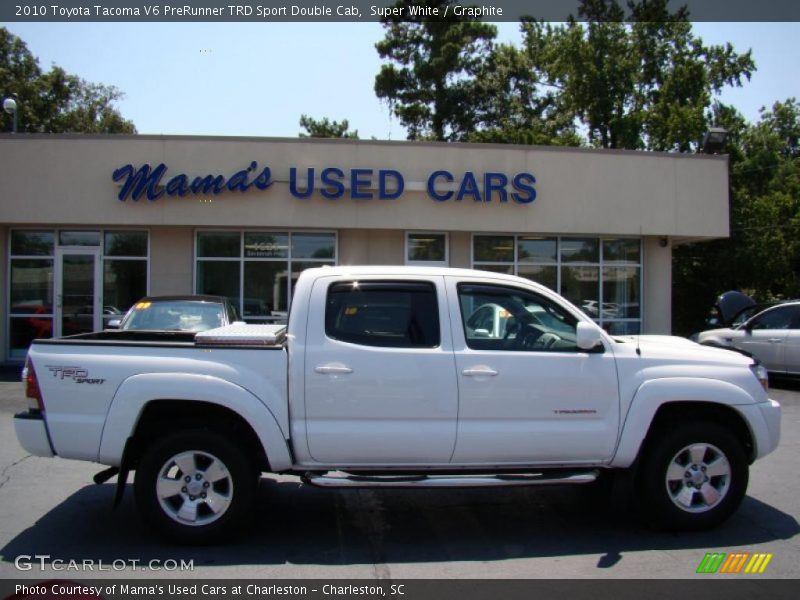 Super White / Graphite 2010 Toyota Tacoma V6 PreRunner TRD Sport Double Cab