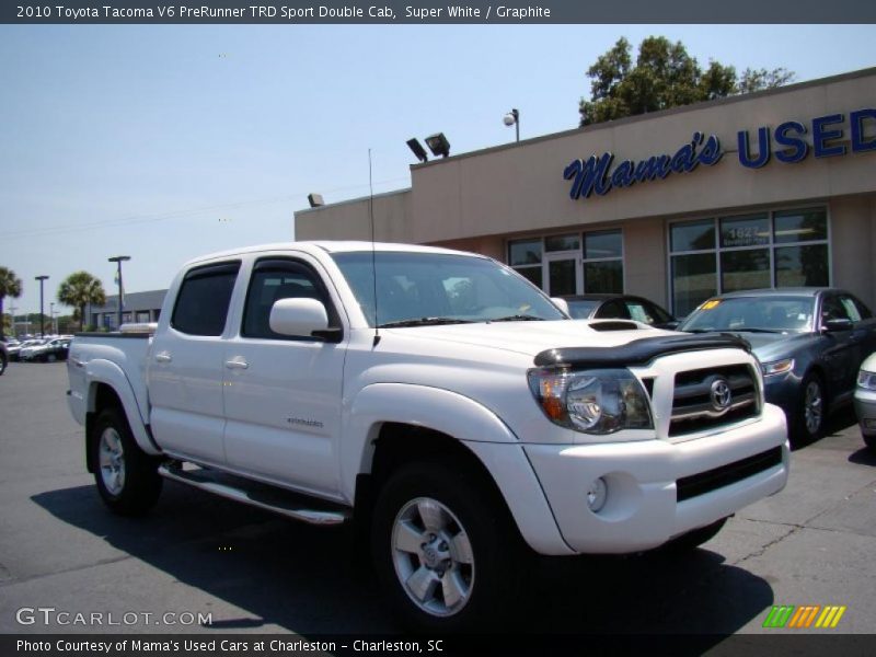 Super White / Graphite 2010 Toyota Tacoma V6 PreRunner TRD Sport Double Cab