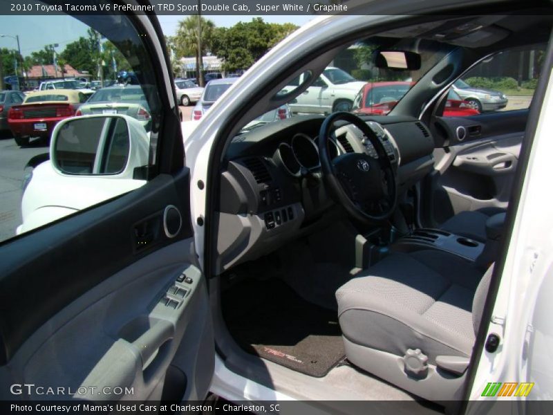 Super White / Graphite 2010 Toyota Tacoma V6 PreRunner TRD Sport Double Cab