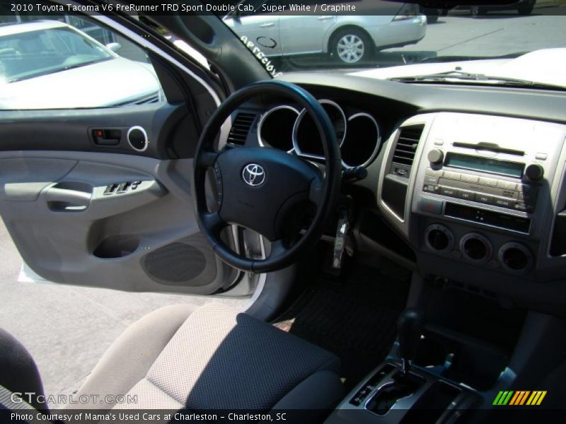 Super White / Graphite 2010 Toyota Tacoma V6 PreRunner TRD Sport Double Cab