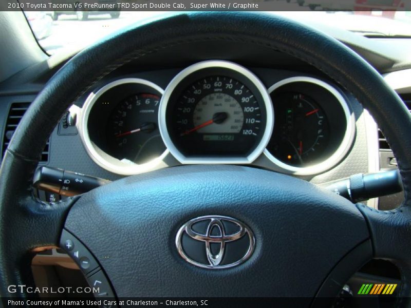 Super White / Graphite 2010 Toyota Tacoma V6 PreRunner TRD Sport Double Cab