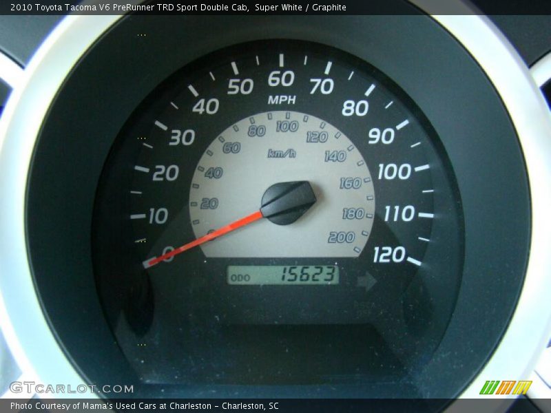 Super White / Graphite 2010 Toyota Tacoma V6 PreRunner TRD Sport Double Cab