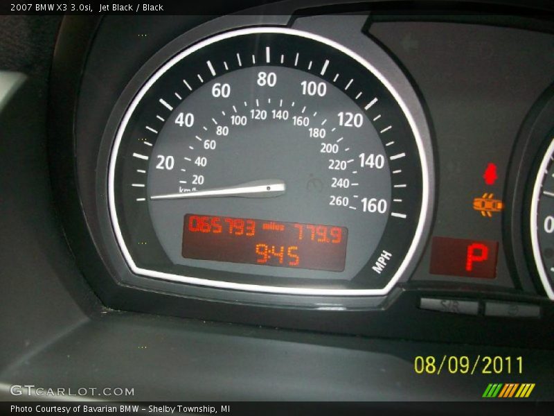 Jet Black / Black 2007 BMW X3 3.0si