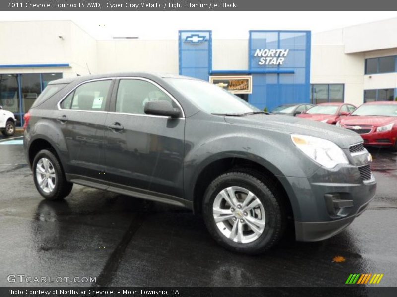 Cyber Gray Metallic / Light Titanium/Jet Black 2011 Chevrolet Equinox LS AWD