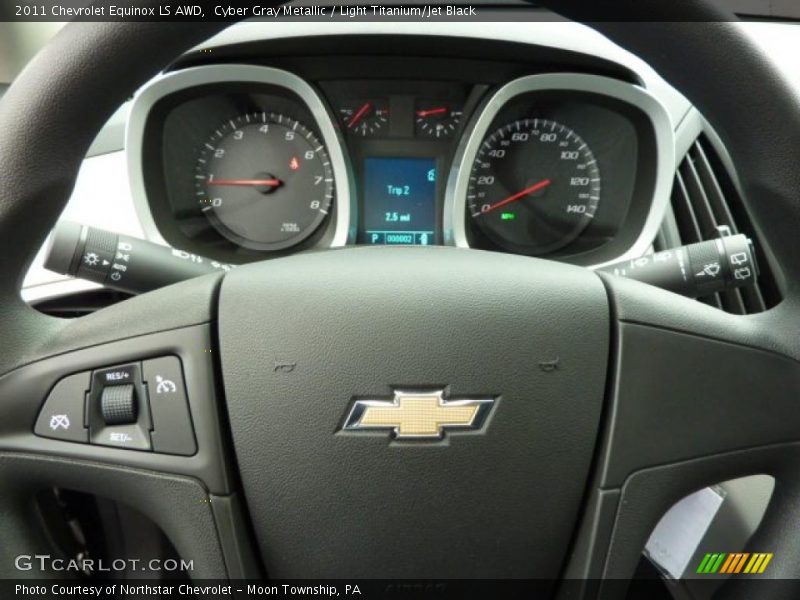 Cyber Gray Metallic / Light Titanium/Jet Black 2011 Chevrolet Equinox LS AWD