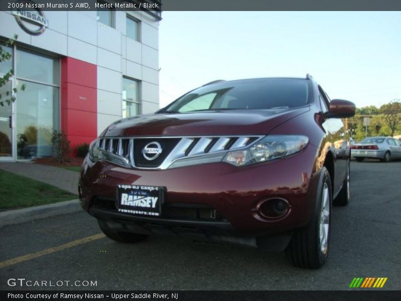 Merlot Metallic / Black 2009 Nissan Murano S AWD