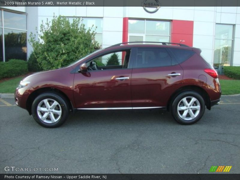 Merlot Metallic / Black 2009 Nissan Murano S AWD