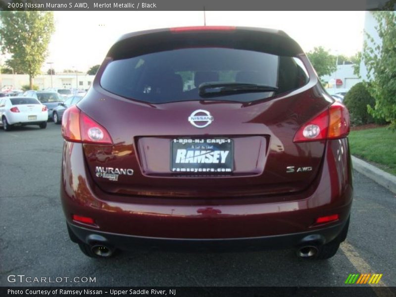 Merlot Metallic / Black 2009 Nissan Murano S AWD