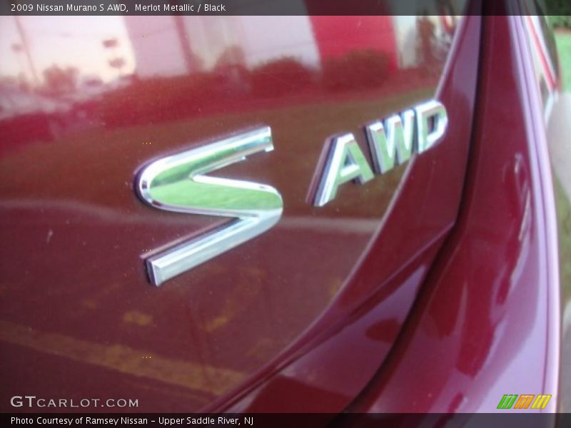 Merlot Metallic / Black 2009 Nissan Murano S AWD