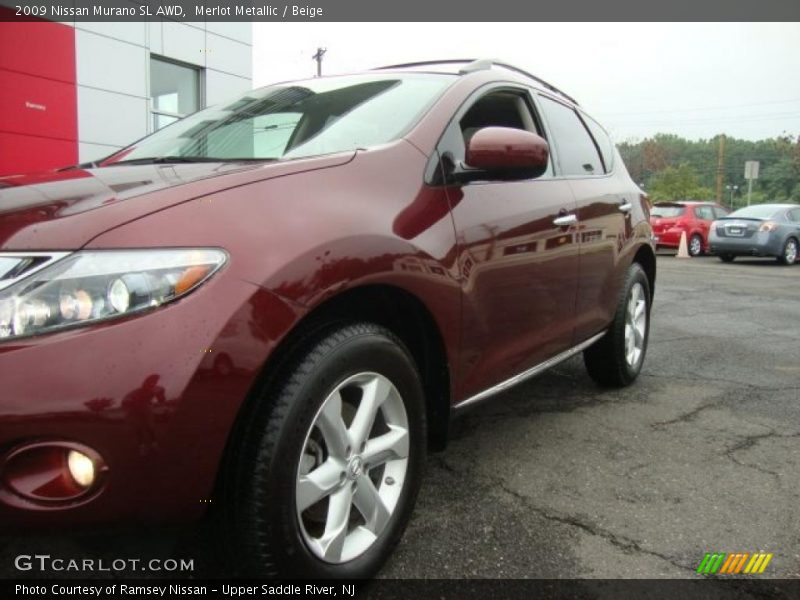 Merlot Metallic / Beige 2009 Nissan Murano SL AWD