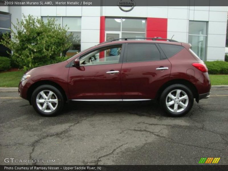 Merlot Metallic / Beige 2009 Nissan Murano SL AWD