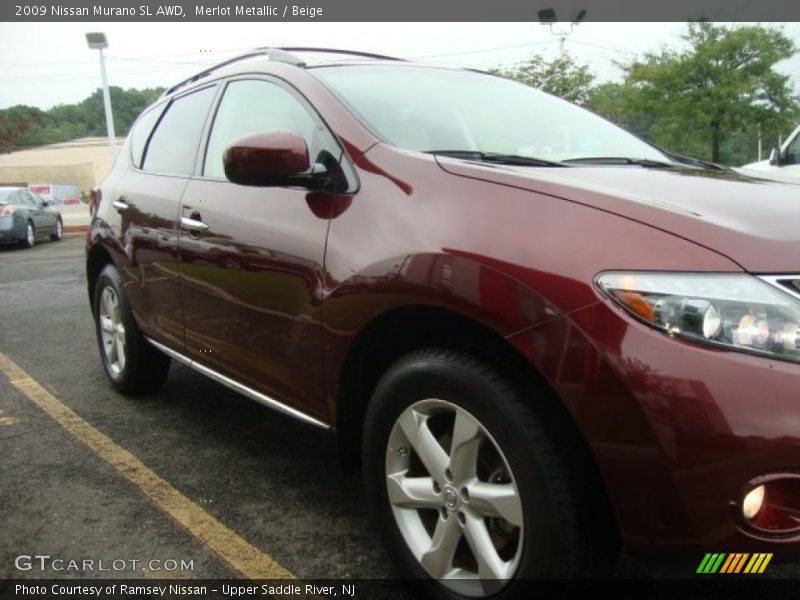 Merlot Metallic / Beige 2009 Nissan Murano SL AWD