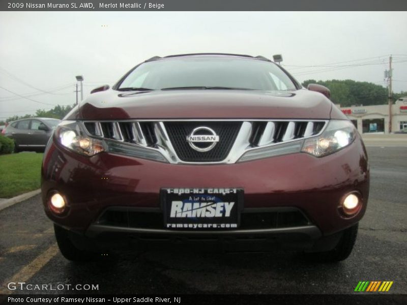 Merlot Metallic / Beige 2009 Nissan Murano SL AWD