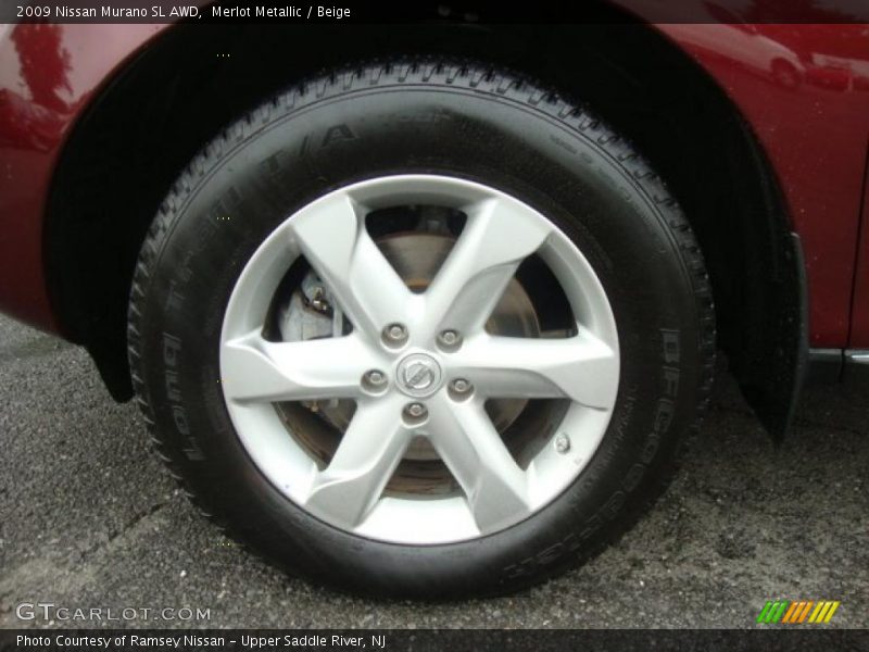 Merlot Metallic / Beige 2009 Nissan Murano SL AWD
