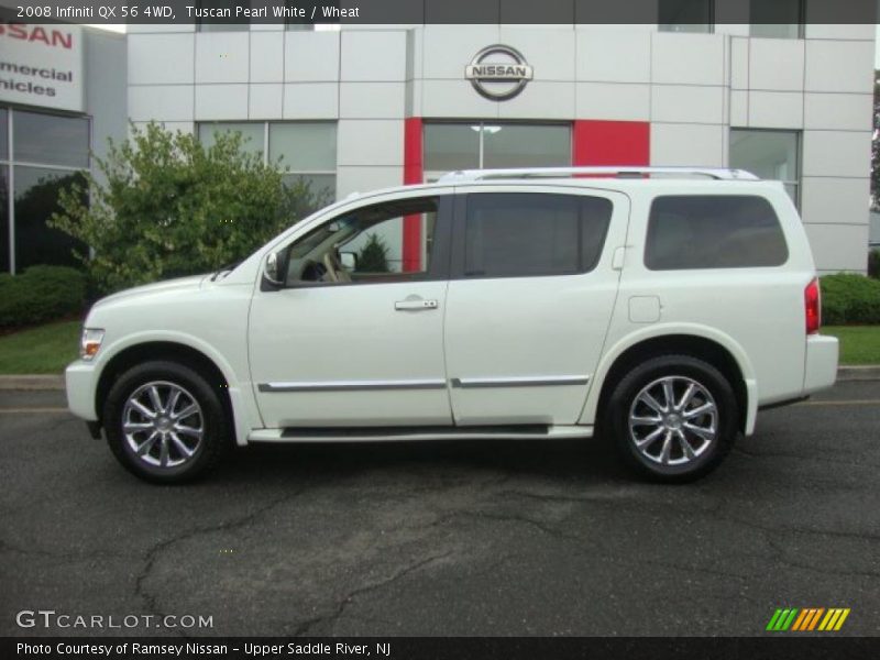 Tuscan Pearl White / Wheat 2008 Infiniti QX 56 4WD