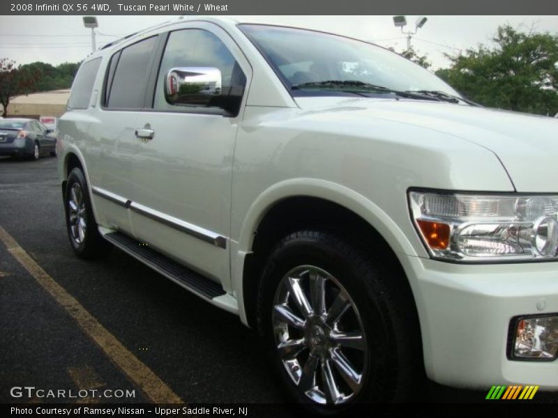 Tuscan Pearl White / Wheat 2008 Infiniti QX 56 4WD