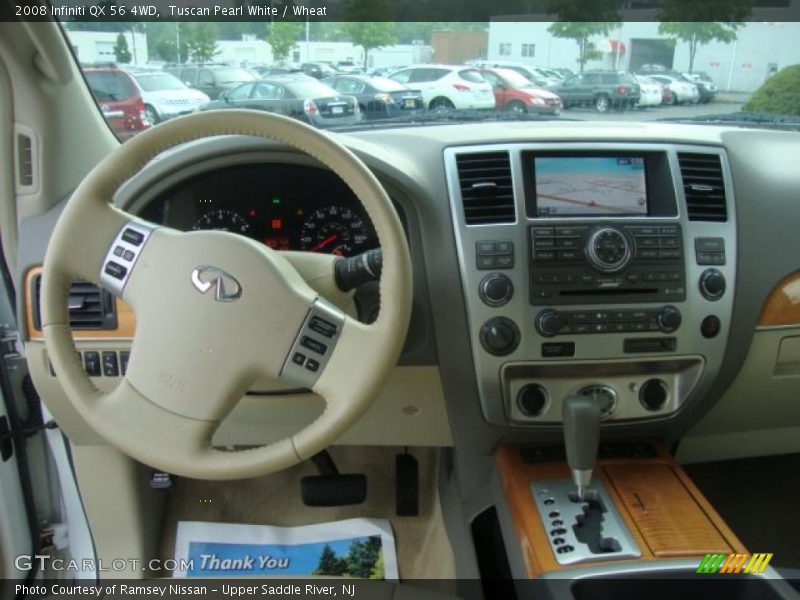 Tuscan Pearl White / Wheat 2008 Infiniti QX 56 4WD