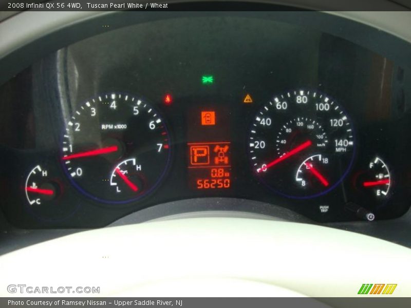 Tuscan Pearl White / Wheat 2008 Infiniti QX 56 4WD