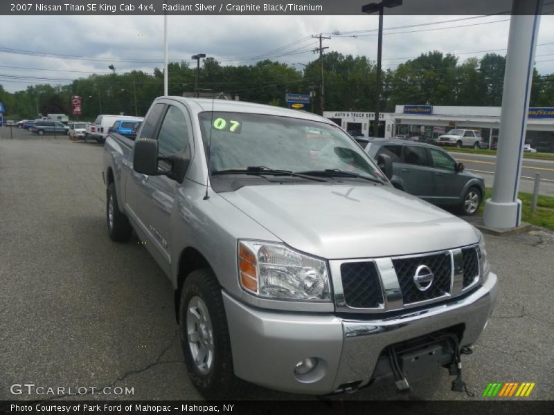 Radiant Silver / Graphite Black/Titanium 2007 Nissan Titan SE King Cab 4x4