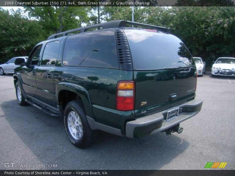 Dark Green Metallic / Gray/Dark Charcoal 2003 Chevrolet Suburban 1500 Z71 4x4