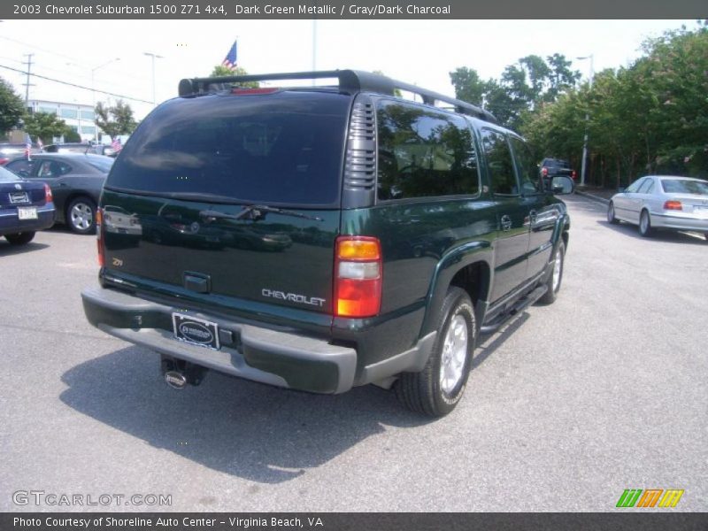 Dark Green Metallic / Gray/Dark Charcoal 2003 Chevrolet Suburban 1500 Z71 4x4