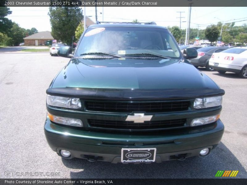 Dark Green Metallic / Gray/Dark Charcoal 2003 Chevrolet Suburban 1500 Z71 4x4