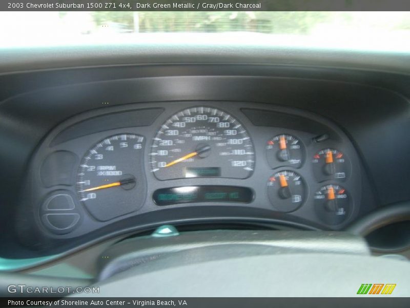 Dark Green Metallic / Gray/Dark Charcoal 2003 Chevrolet Suburban 1500 Z71 4x4