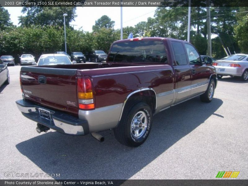 Dark Toreador Red Metallic / Dark Pewter 2003 GMC Sierra 1500 SLE Extended Cab