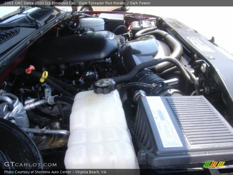 Dark Toreador Red Metallic / Dark Pewter 2003 GMC Sierra 1500 SLE Extended Cab