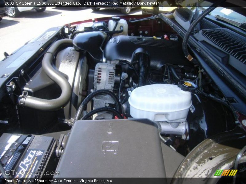 Dark Toreador Red Metallic / Dark Pewter 2003 GMC Sierra 1500 SLE Extended Cab