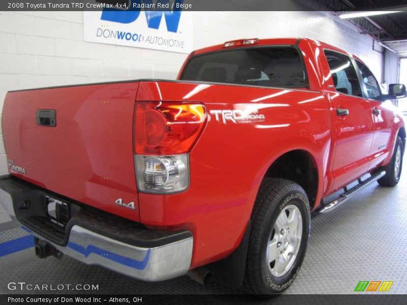 Radiant Red / Beige 2008 Toyota Tundra TRD CrewMax 4x4