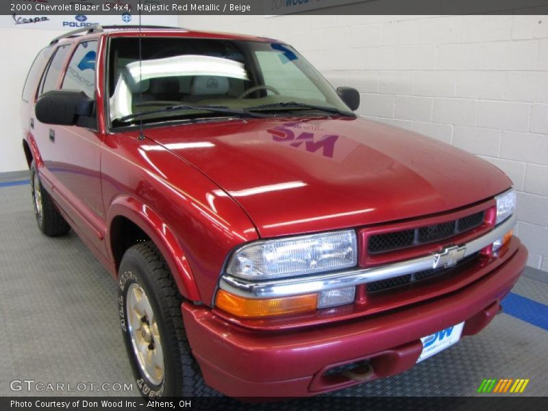 Majestic Red Metallic / Beige 2000 Chevrolet Blazer LS 4x4