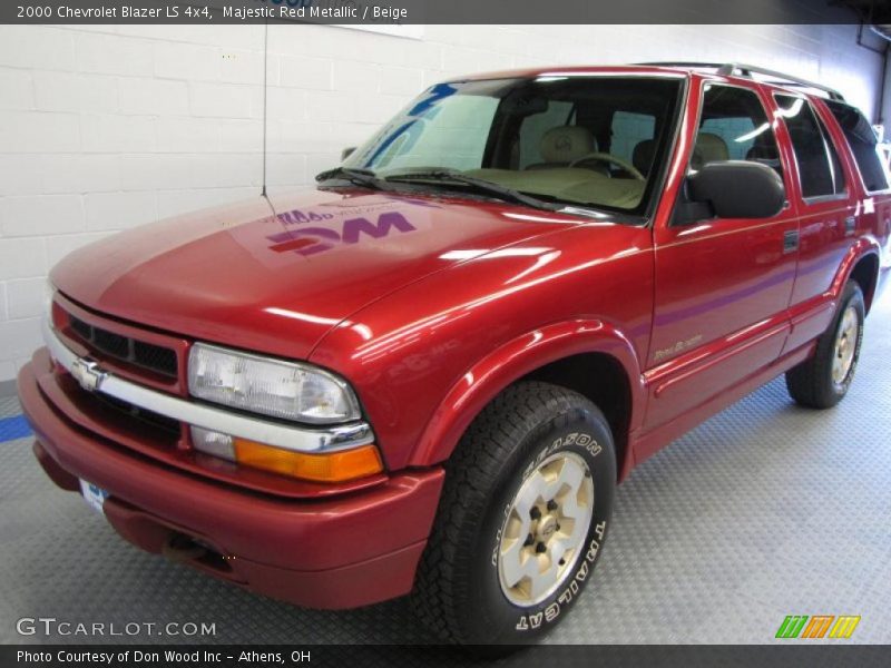 Majestic Red Metallic / Beige 2000 Chevrolet Blazer LS 4x4