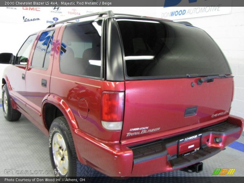 Majestic Red Metallic / Beige 2000 Chevrolet Blazer LS 4x4
