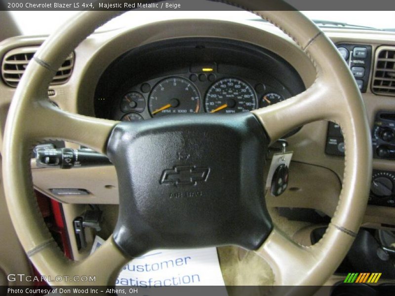 Majestic Red Metallic / Beige 2000 Chevrolet Blazer LS 4x4