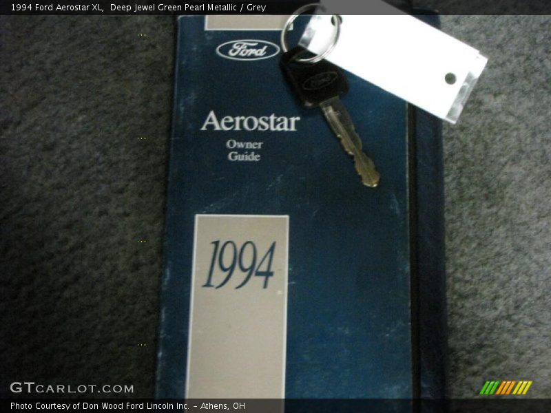 Deep Jewel Green Pearl Metallic / Grey 1994 Ford Aerostar XL