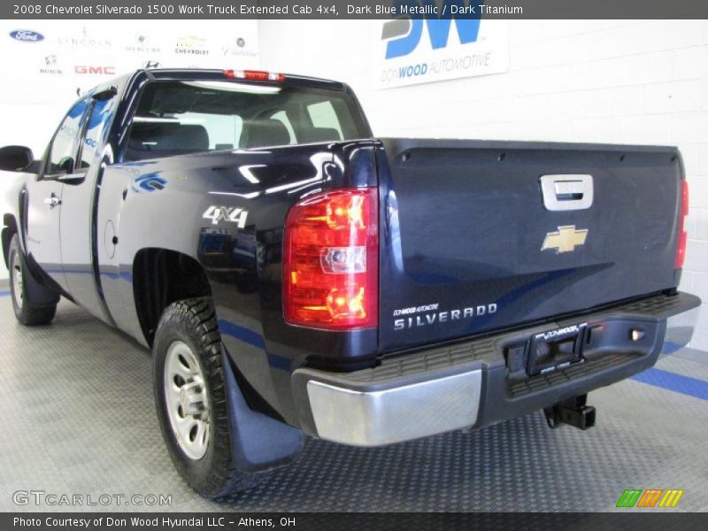 Dark Blue Metallic / Dark Titanium 2008 Chevrolet Silverado 1500 Work Truck Extended Cab 4x4