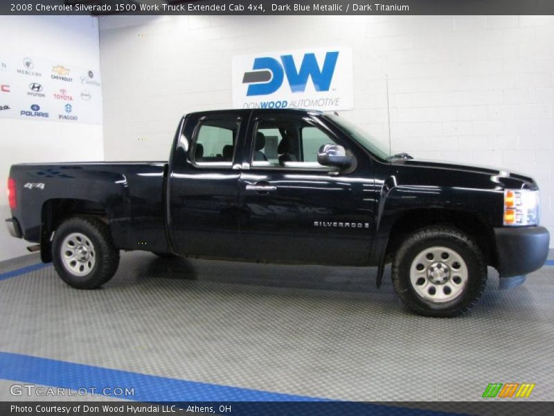 Dark Blue Metallic / Dark Titanium 2008 Chevrolet Silverado 1500 Work Truck Extended Cab 4x4