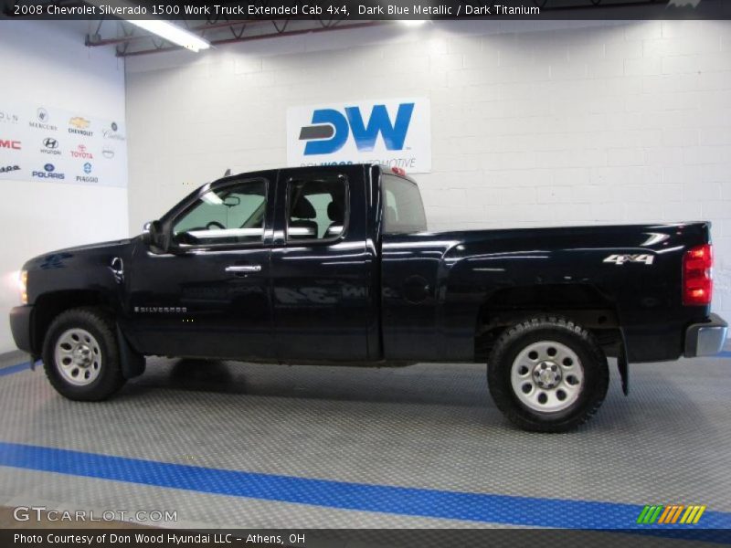 Dark Blue Metallic / Dark Titanium 2008 Chevrolet Silverado 1500 Work Truck Extended Cab 4x4